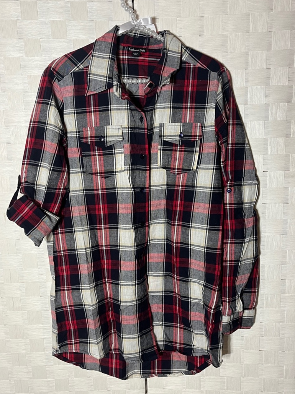Red and Black Plaid Shirt -